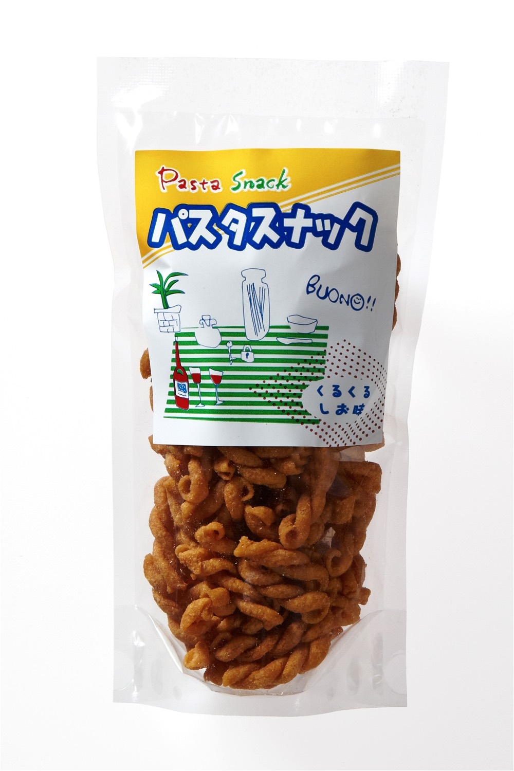 パスタスナック・くるくるしお味(68g)|デュラム・セモリナ100%・独自製法